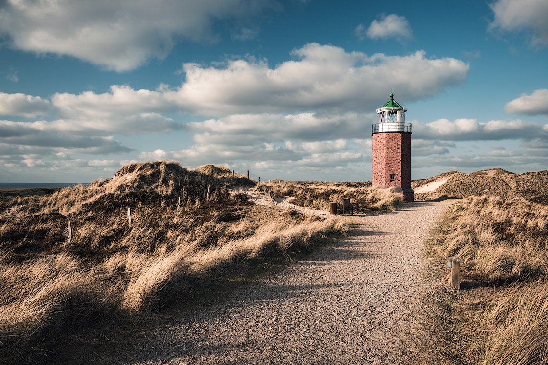 Der Leuchtturm Quermarkenfeuer in Kampen auf Sylt