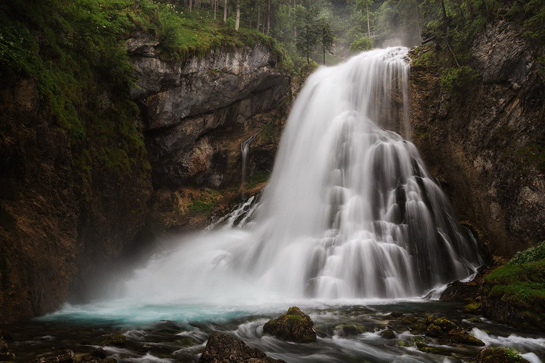 der beeindruckender Gollinger Wasserfall im Salzburger Land