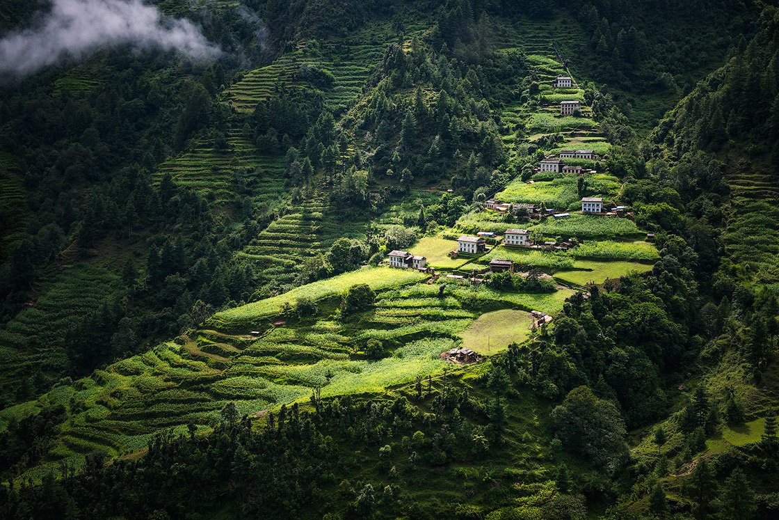 Berglandschaft in Nepal