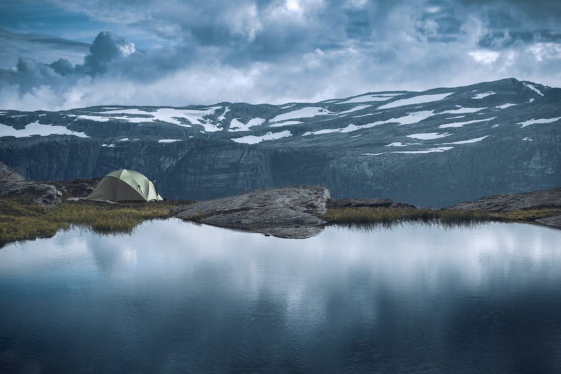 Zelten in Norwegen atemberaubender Natur