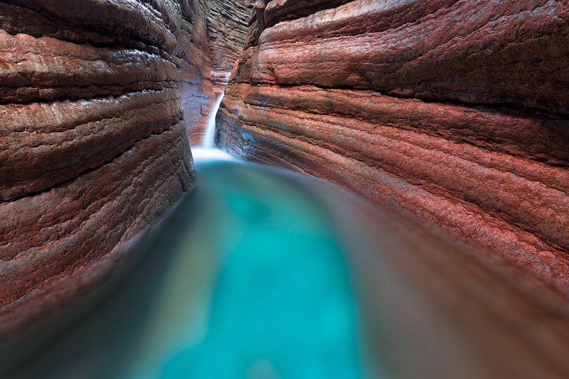 der malerische Canyon Wasserfall am Tauglbach